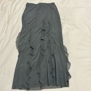 Gray Maxi Skirt